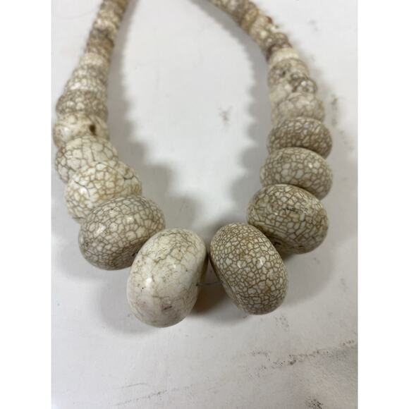 Native American Handmade Magnesite Necklace Stone Beads - Picture 2 of 5